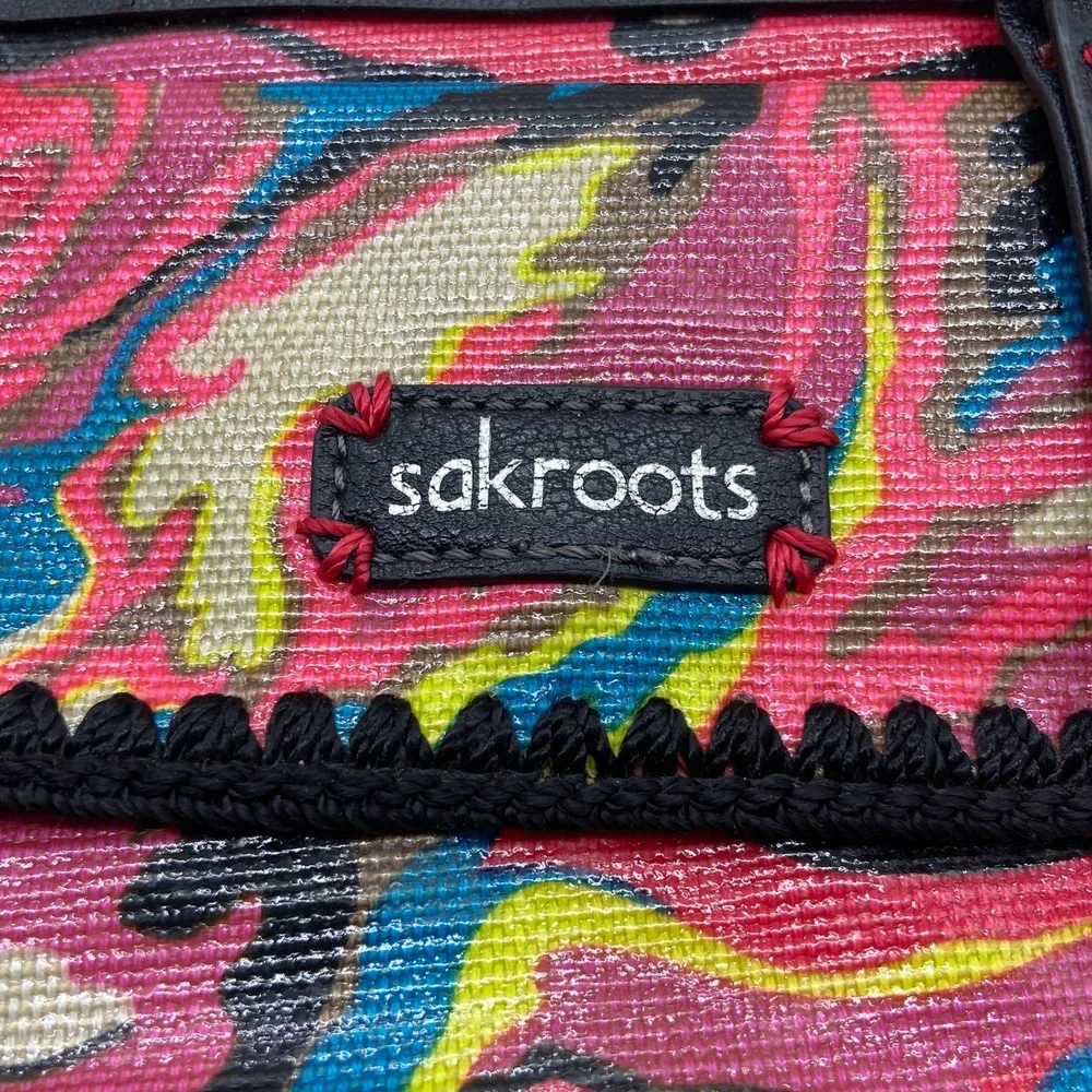 Sakroots handbag purse Multi color Small Size many compartments crossbody - Picture 2 of 11